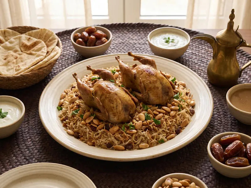 حمام محشي بالأرز واللوز